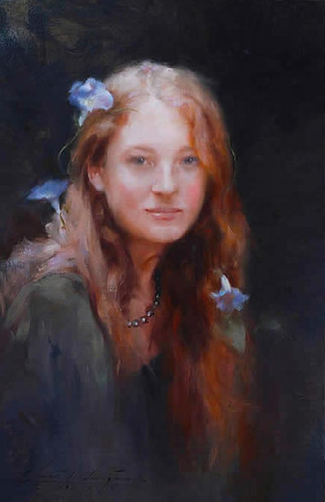 美国画家格伦·哈林顿的油画美女,够美的