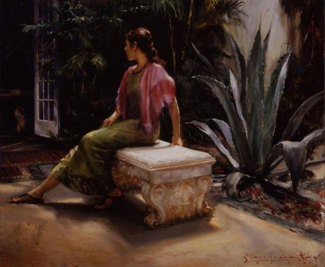 美国画家格伦·哈林顿的油画美女,够美的
