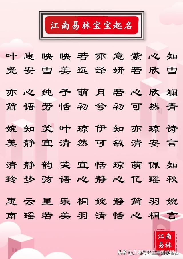 明眸皓齿、亭亭玉立,200个女孩唯美名字,让人眼前一亮