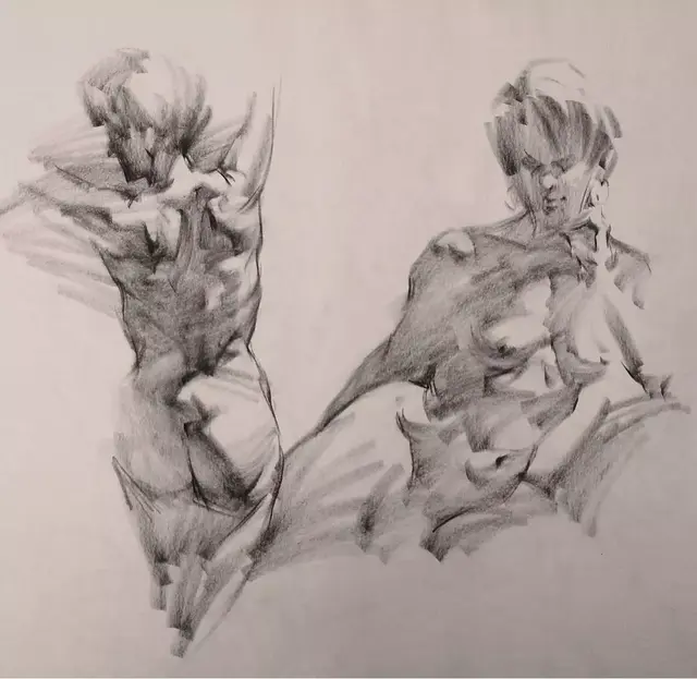 虽然是人体艺术,但是你们看美国艺术家的作品,总该只能学技术了