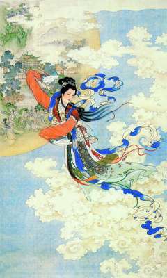 美女圖片素材(古典美女（嫦娥）美術(shù)素材資料)