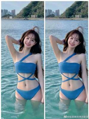 美女找不同(眼力：圖中美女找不同，4處眼睛功力及格)