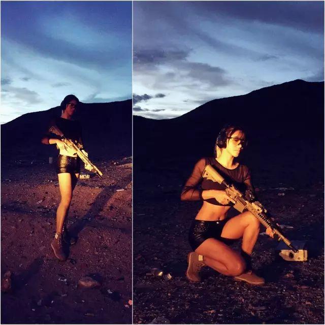 華人美女持槍狂射被人肉！顏值竟如此逆天！不做大哥的……