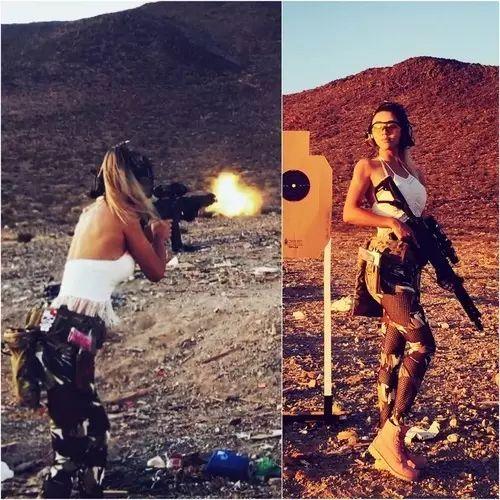 華人美女持槍狂射被人肉！顏值竟如此逆天！不做大哥的……