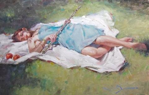 美女人体油画,实在太美啦!美国大师的美女画欣赏