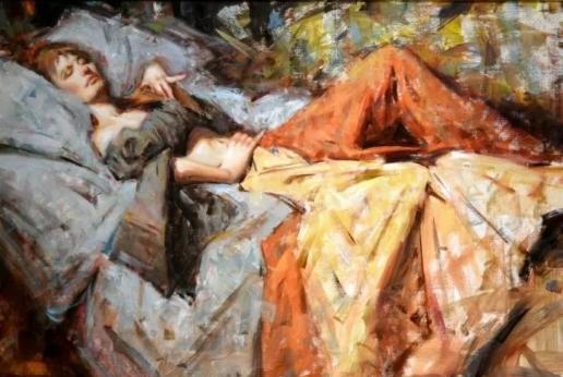 美女人体油画,实在太美啦!美国大师的美女画欣赏