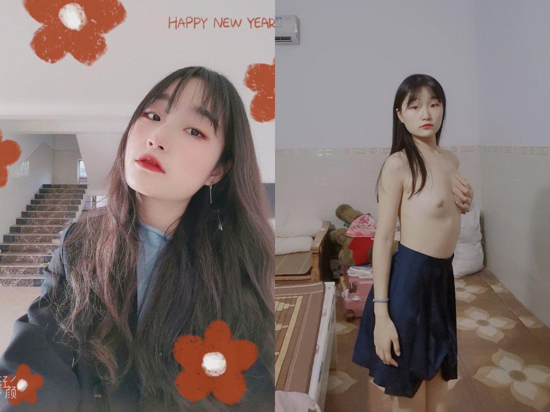 露脸反差婊 清纯女神VS淫荡母狗