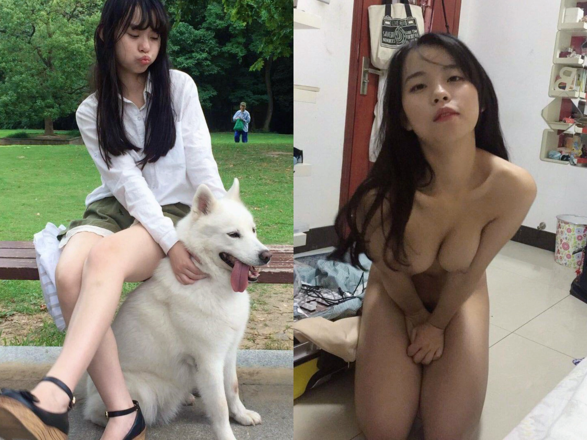 露脸反差婊 清纯女神VS淫荡母狗