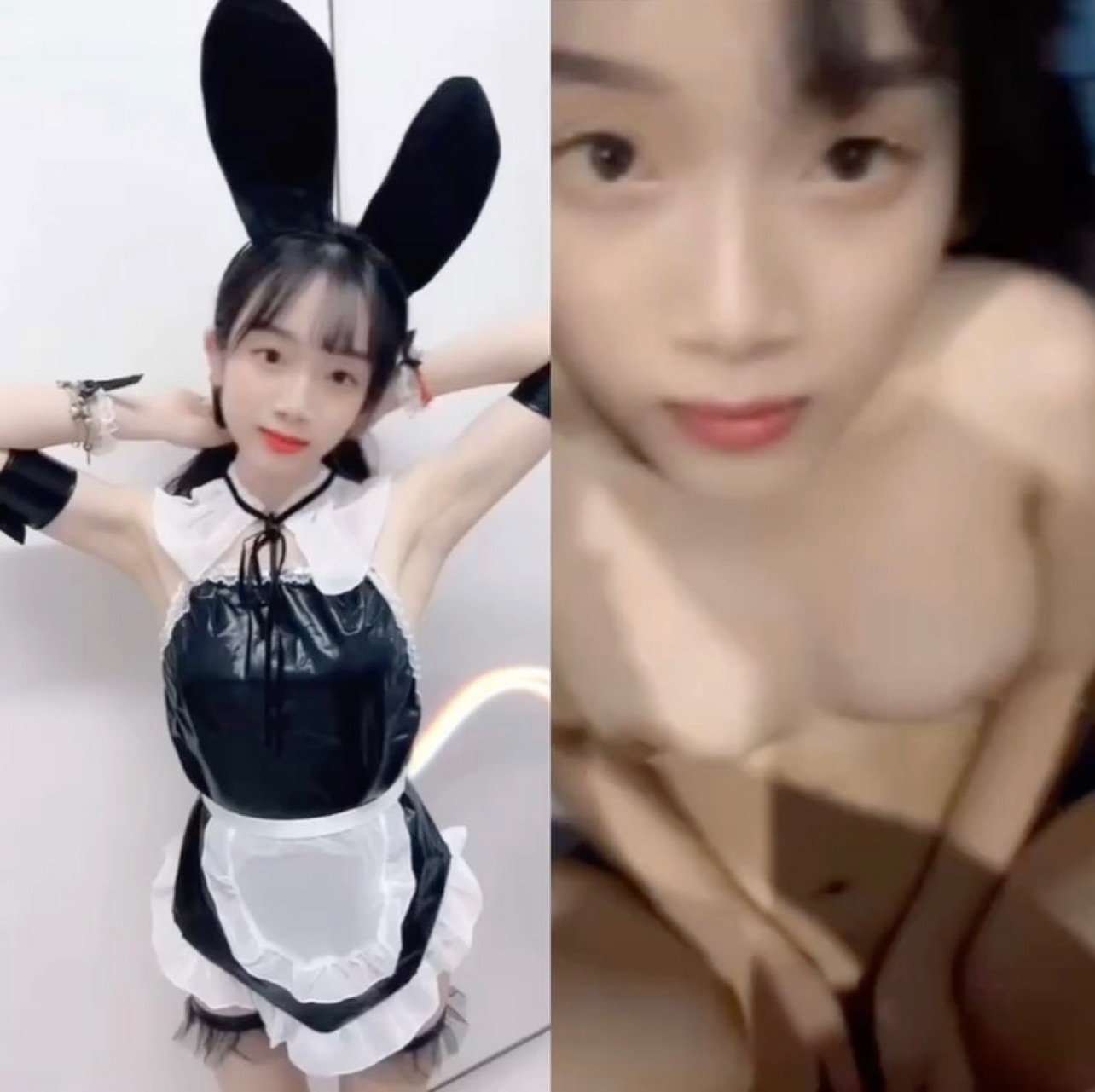 露脸反差婊 清纯女神VS淫荡母狗