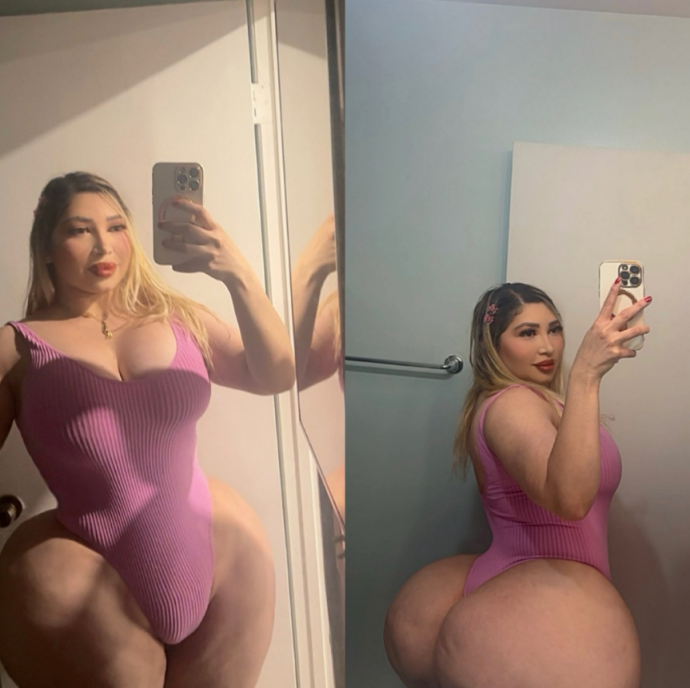 热爱黑屌 超级巨大的人造肥臀 拼尽全力才刚到门口——Deisy Garcia