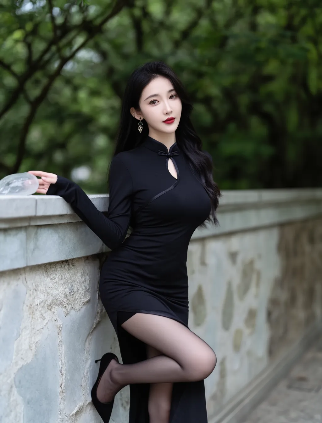 美腿御姐黑丝变装风情秀