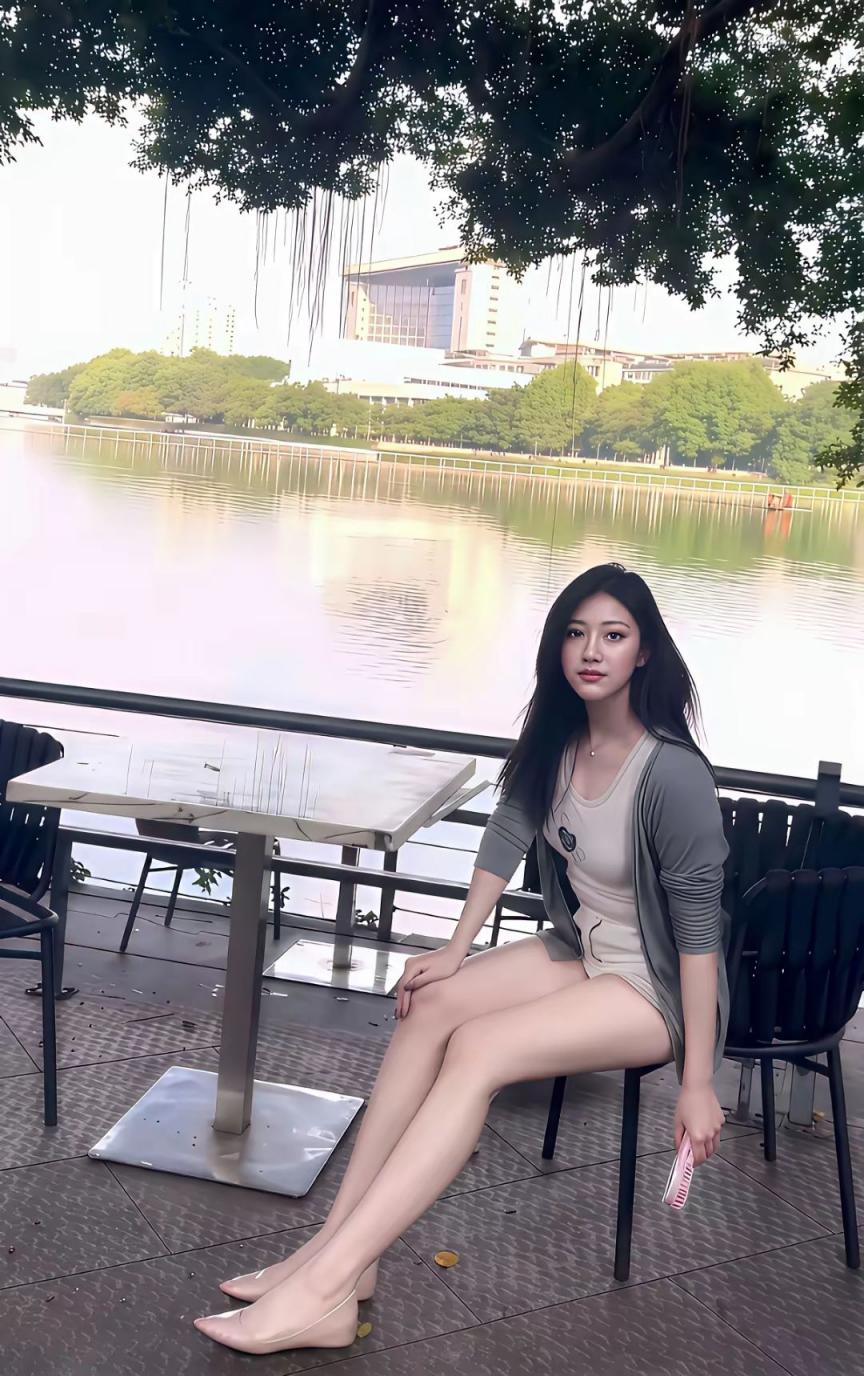 清纯美女也有大白腿