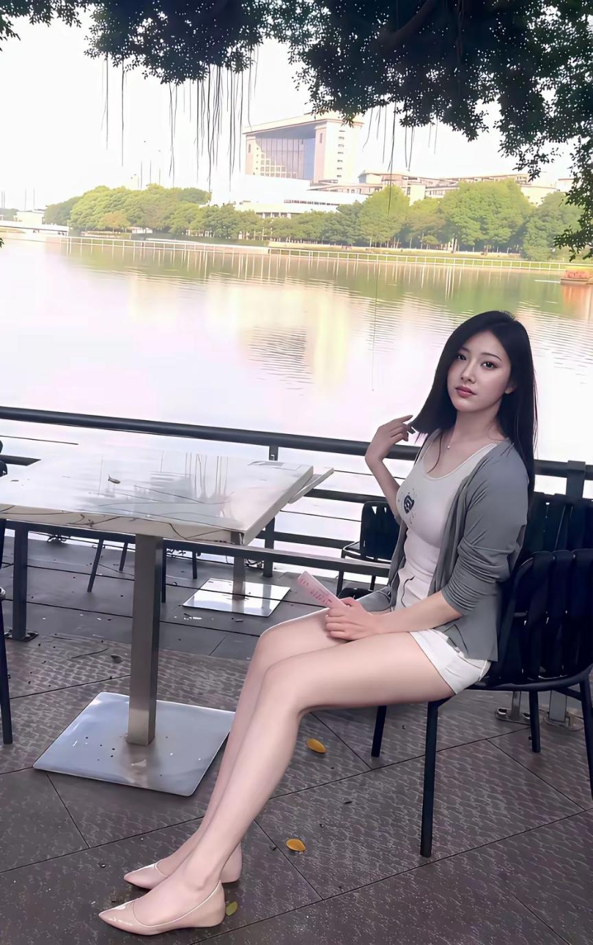 清纯美女也有大白腿