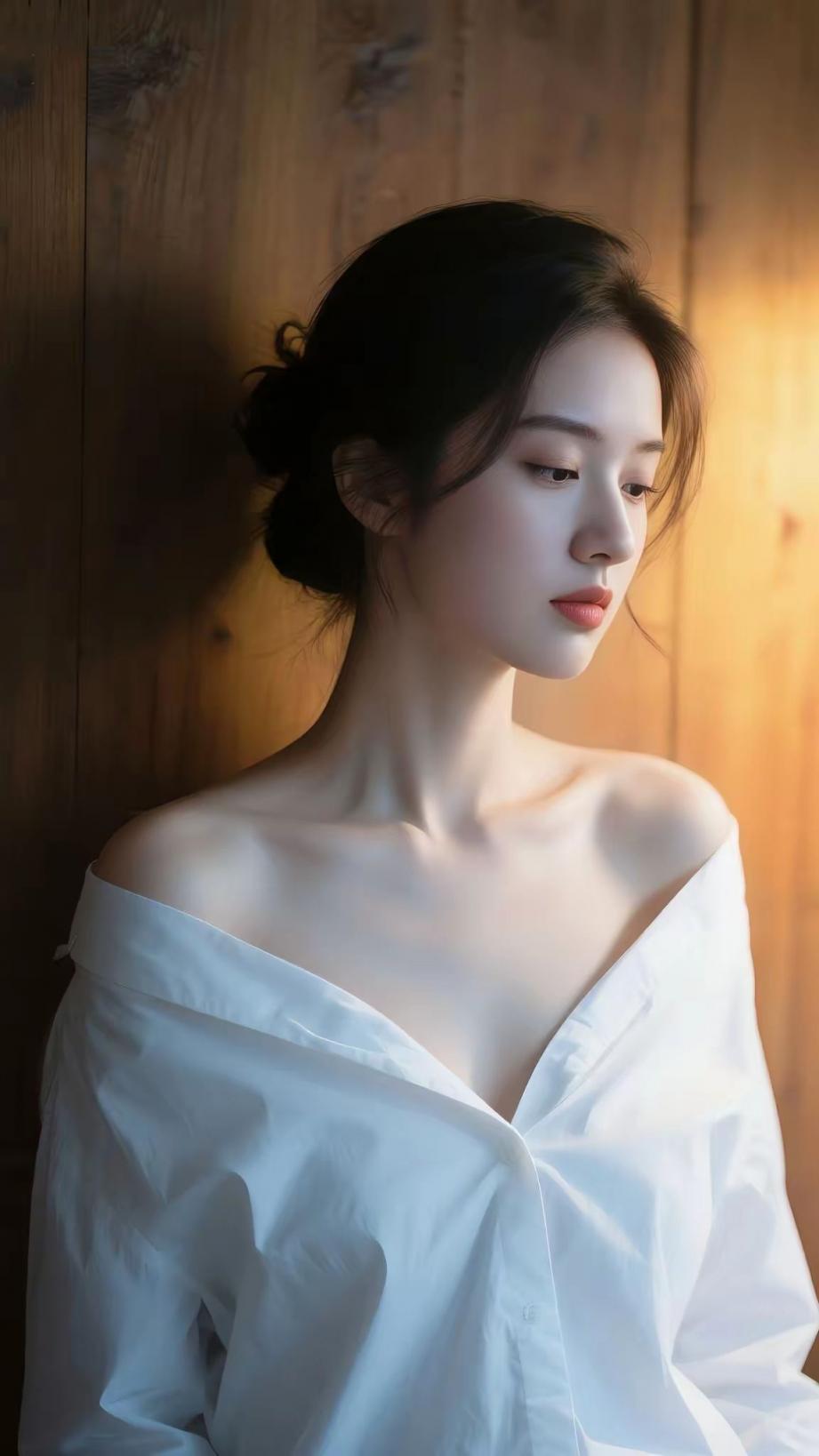 清纯美女也有大白腿