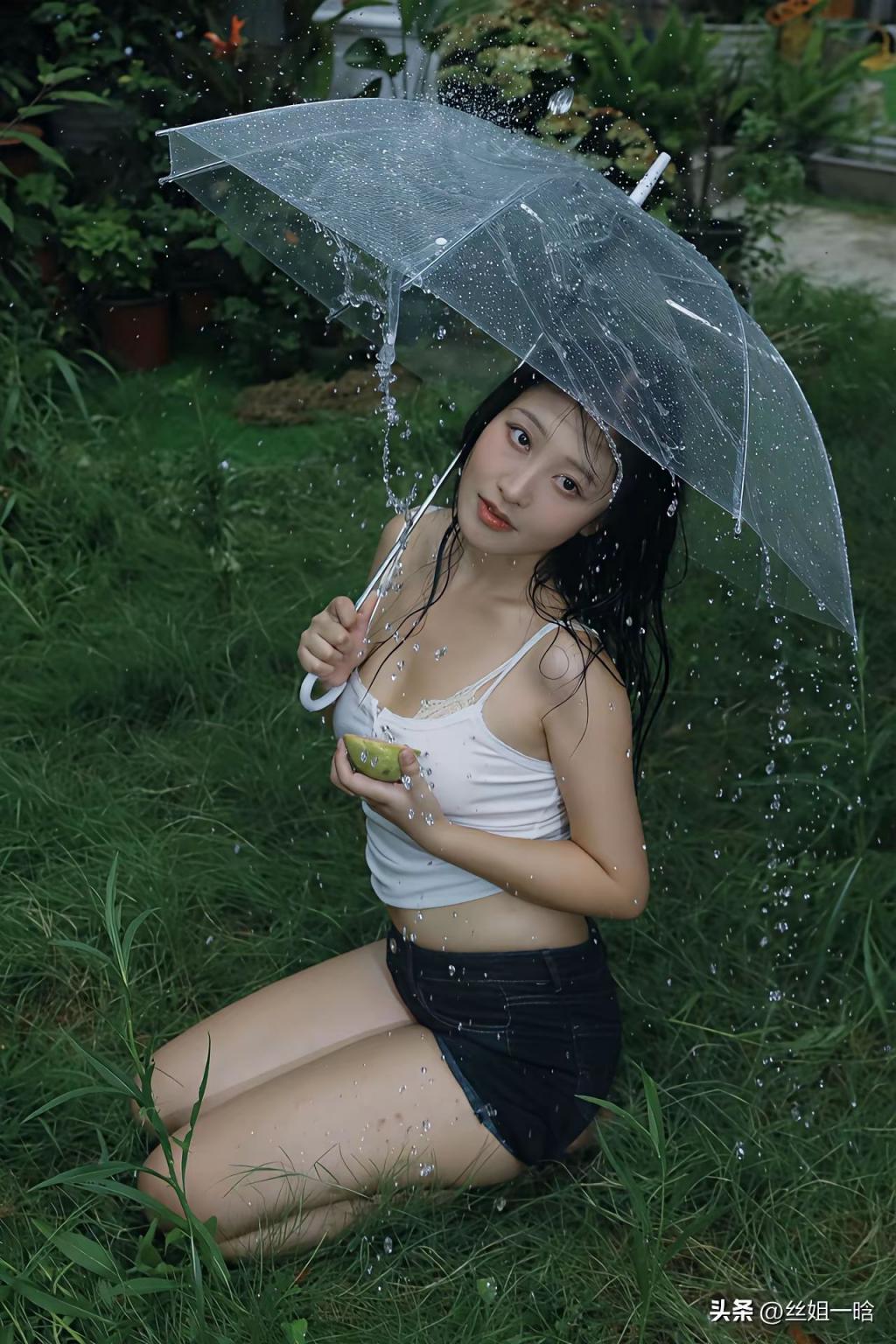 清纯美女也有大白腿