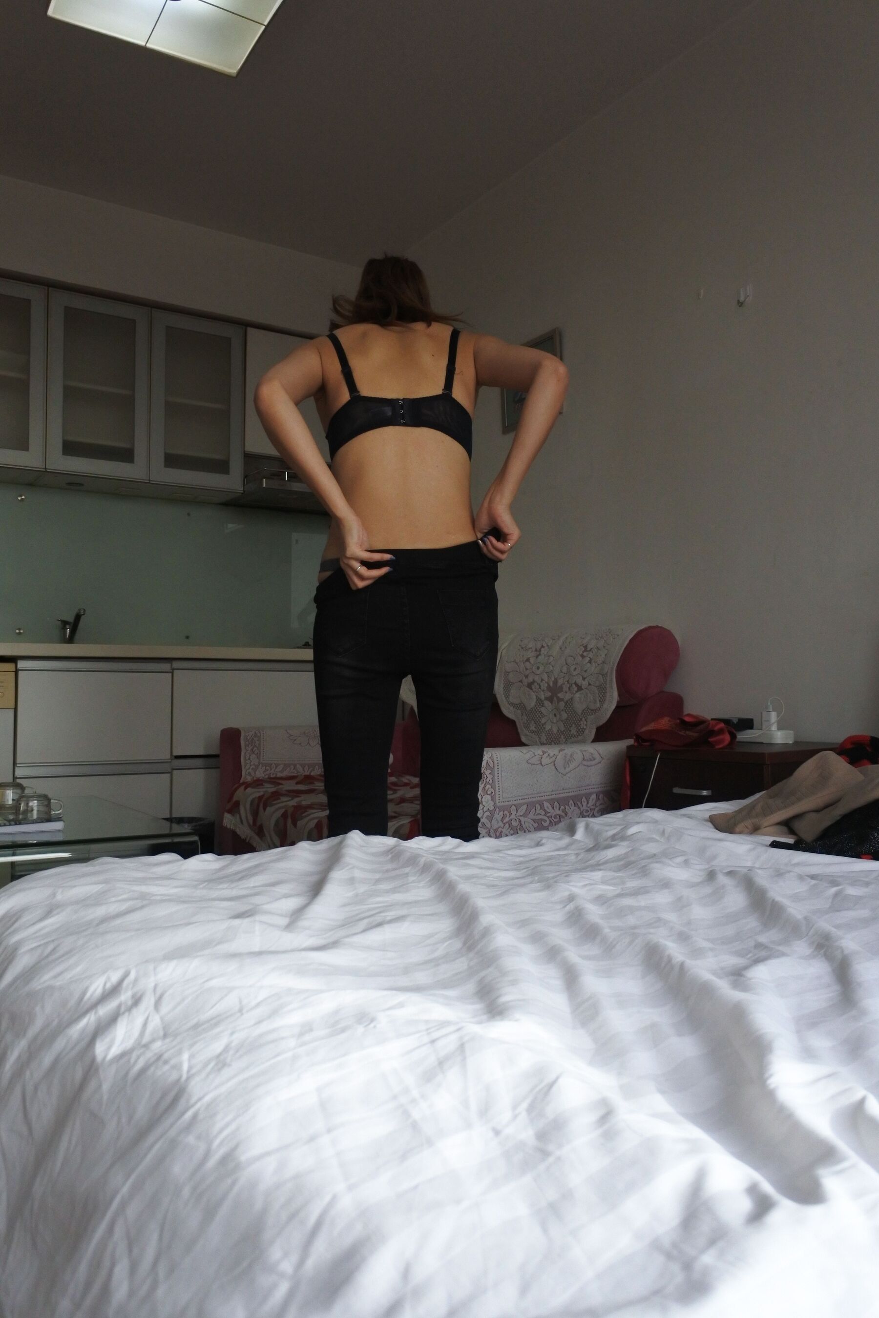 身材真不错腿尤其的美