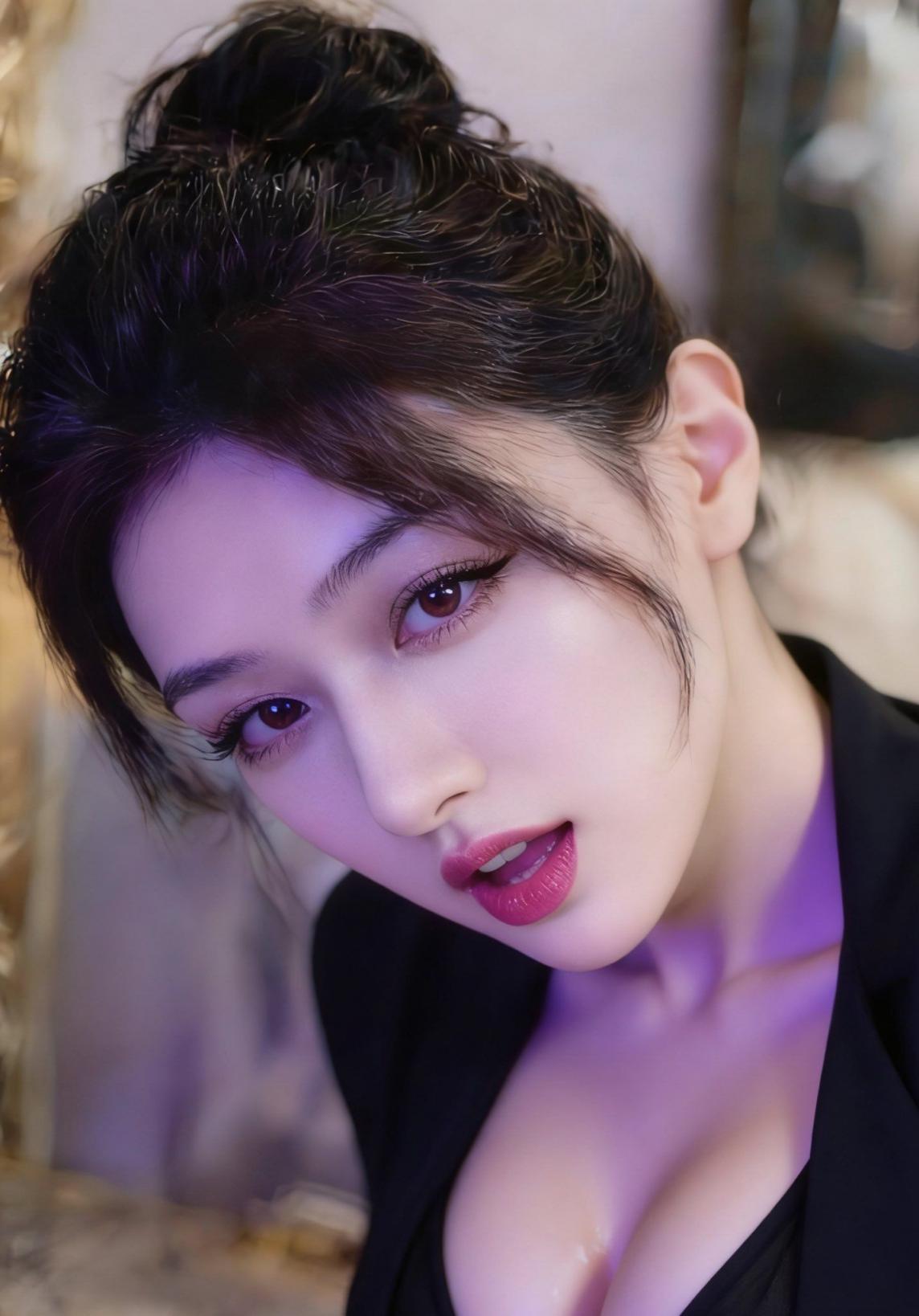 明眸皓齿眉目传情的女神