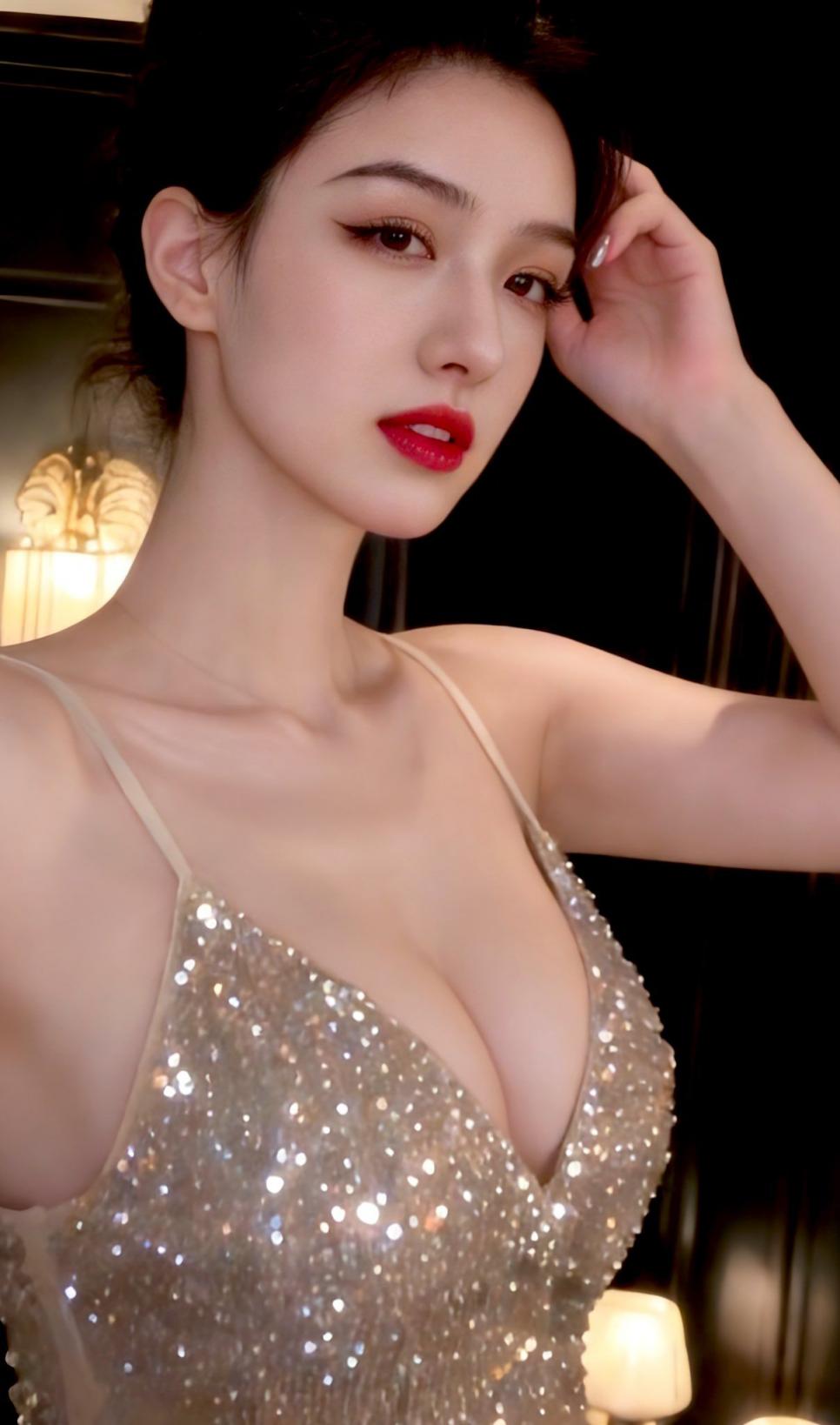 明眸皓齿眉目传情的女神