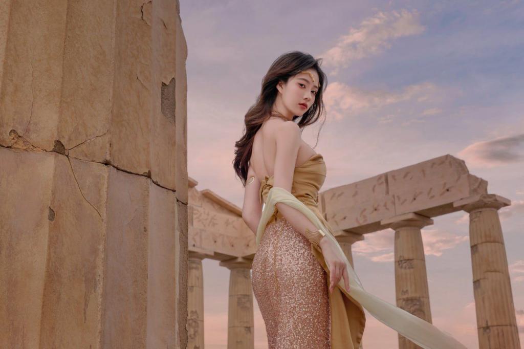 废墟，黄沙美人古希腊风
